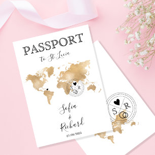 Mariage Destination Passeport Carte du monde Saint