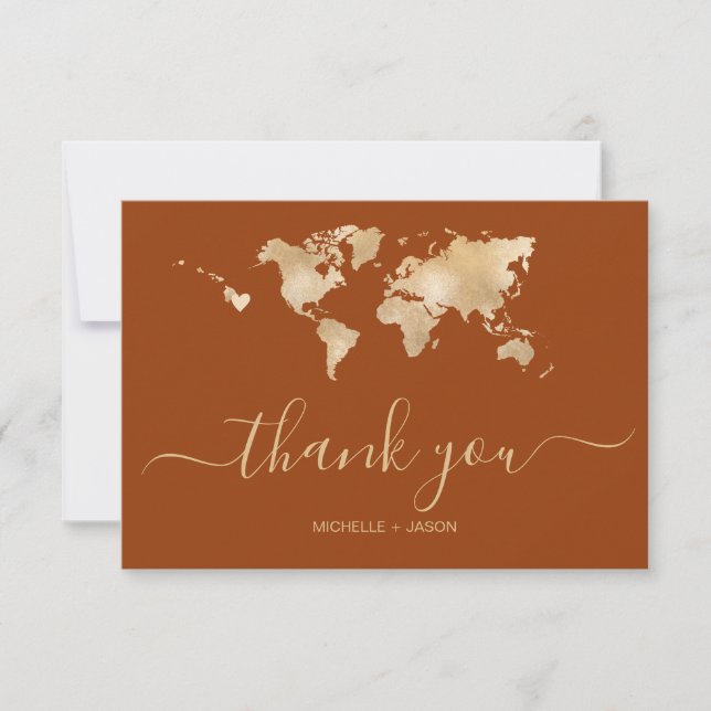 Mariage Destination Passeport Hawaii Carte Merci (Devant)