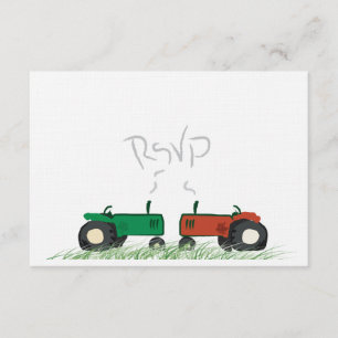 Mariage d'été à la ferme Carte RSVP