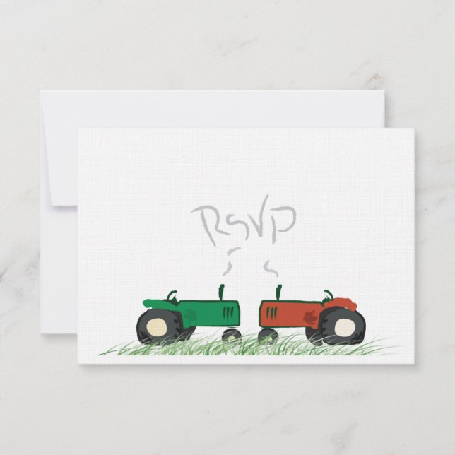Mariage d'été à la ferme Carte RSVP (Devant)