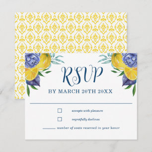 Mariage d'été au citron moderne RSVP