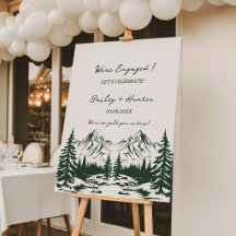 Mariage d'été en montagne dessiné à la main