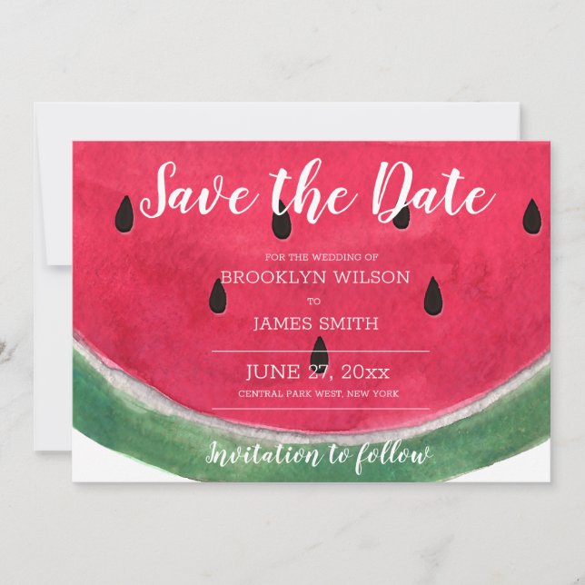Mariage D'Été Enregistrer Les Cartes De Date Water (Devant)