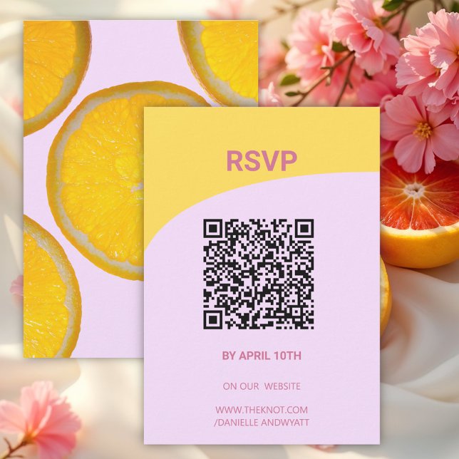 Mariage d'été italien moderne code RSVP QR (Créateur téléchargé)