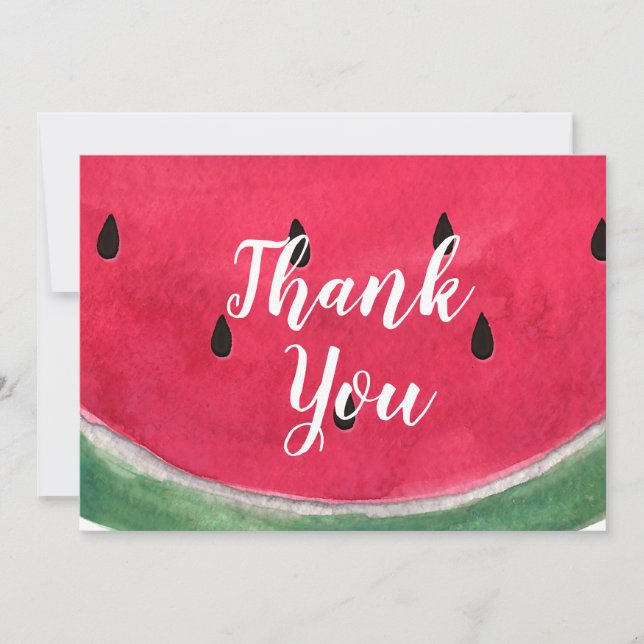 Mariage D'Été Merci Cartes Avec Watermelon (Devant)
