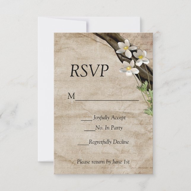 Mariage d'été RSVP (Devant)