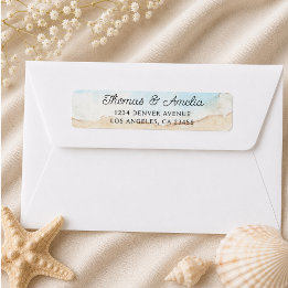 Mariage d'été sur la plage à l'aquarelle de plage