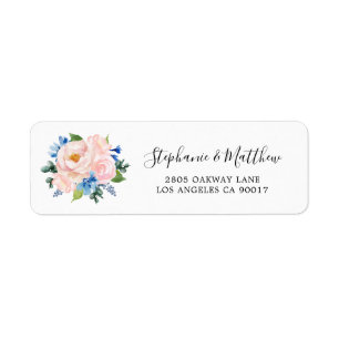 Mariage d'Eucalyptus rose pâle bleu foncé