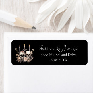 Mariage d'Halloween noir gothique foncé Adresse de