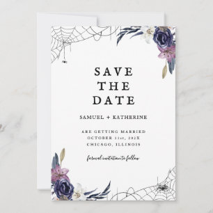 Mariage d'Halloween Sauvegarder La Carte Date