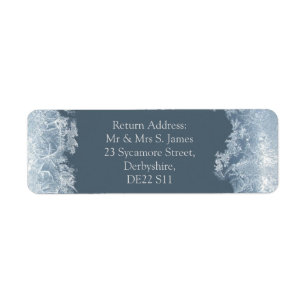 Mariage d'hiver bleu givré personnalisé