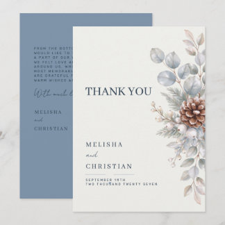 Mariage d'hiver dans des tons gris-bleu | Merci 