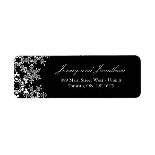 Mariage d'hiver Étiquettes de adresse RSVP