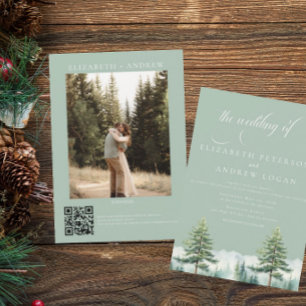 Mariage d'Hiver   Montagnes Rustiques   Invitation