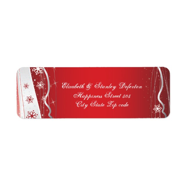 Mariage d'hiver rouge, gris argenté, blanc flocon  (Devant)