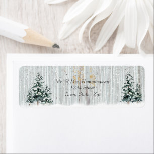 Mariage d'hiver Sparkle Snowflakes Pine Trees