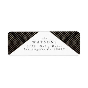 Mariage Diamond Géométrique Black Gold Gatsby