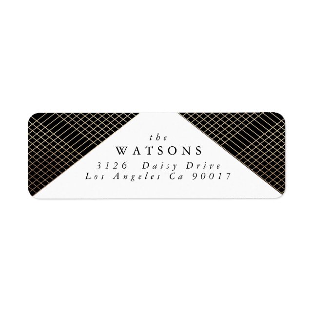 Mariage Diamond Géométrique Black Gold Gatsby (Devant)