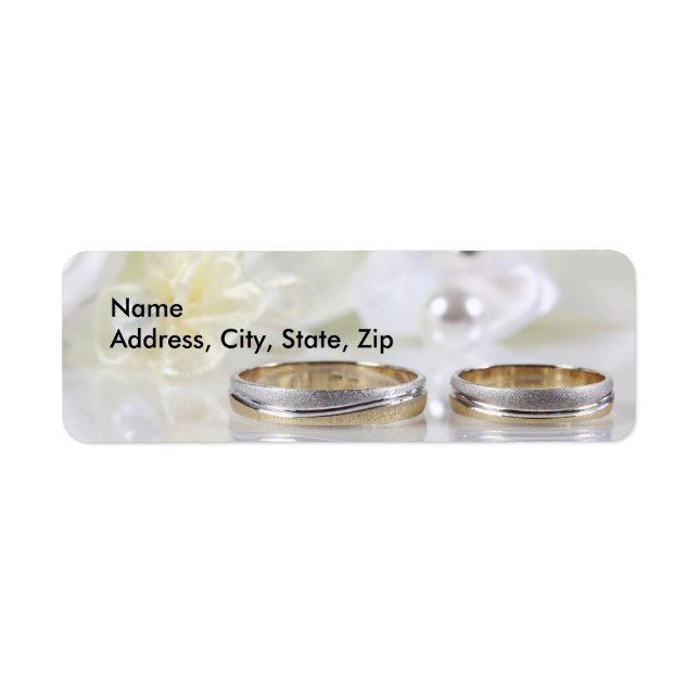Mariage Double anneaux adresse de retour (Devant)