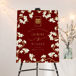Mariage Double Bonheur Fleurs de Pêcher/Prunier Cr