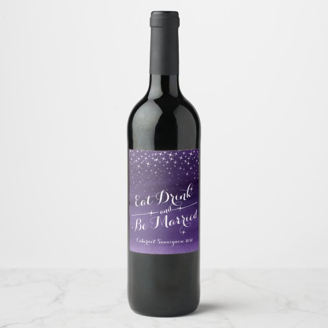 Mariage du ciel étoilé boire du vin étiquettes (Devant)