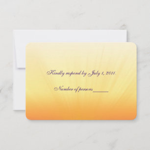 Mariage du coucher du soleil RSVP