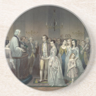Mariage du dessous de verre George Washington
