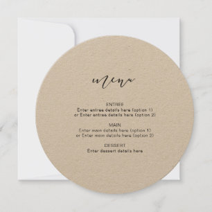 Mariage du menu Ronde de calligraphie élégante de 