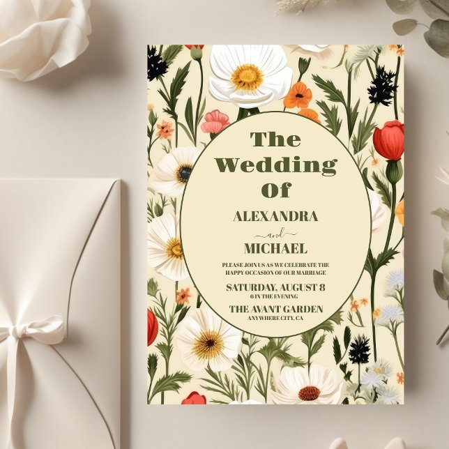 Mariage du modèle de Fleur sauvage de budget (Créateur téléchargé)
