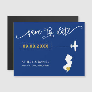 Mariage du New Jersey Enregistrer la carte de date