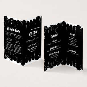 Mariage du programme de la cérémonie des feux noir