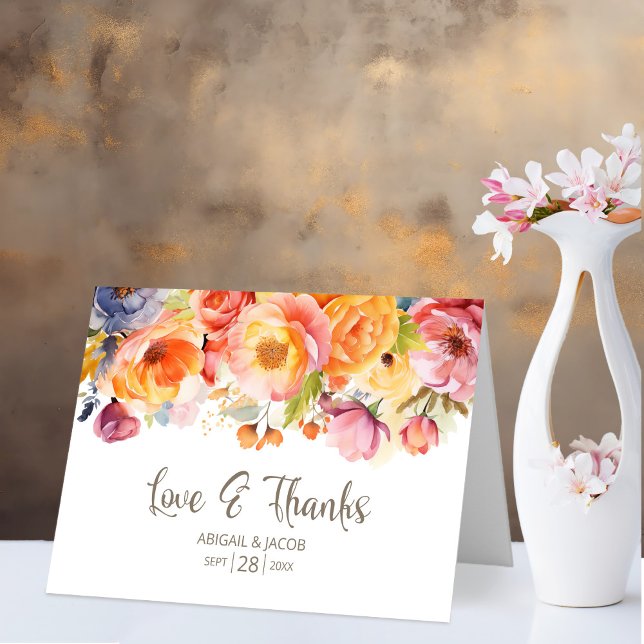 Mariage dynamique Spring Floral Amour et Merci (Créateur téléchargé)