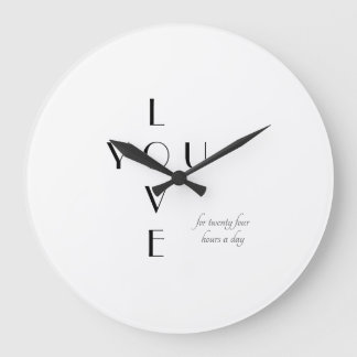 Mariage élégant Aimez-vous Horloge murale