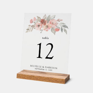 Mariage Élégant Aquarelle Florale Rose Pâle