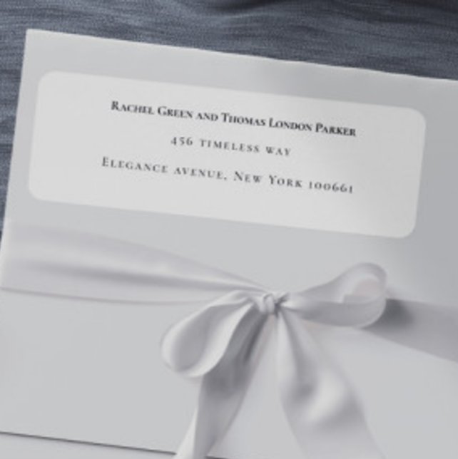 Mariage élégant Black White Adresse de retour (Stylish Wedding Black White Return Address Label.jpg)