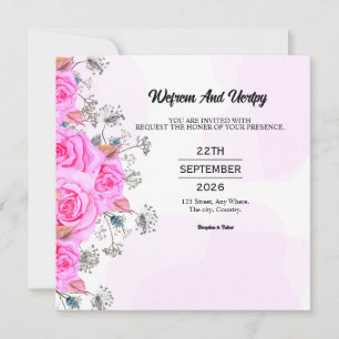 Mariage Elegant Card Invitation Modèle