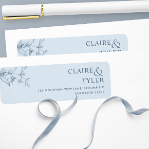 Mariage Élégant Chic Bleu Poussiéreux