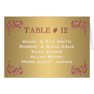 Mariage élégant de modèle de nombre de Tableau