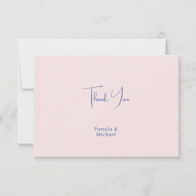 Mariage Élégant Minimaliste Classique Merci (Devant)