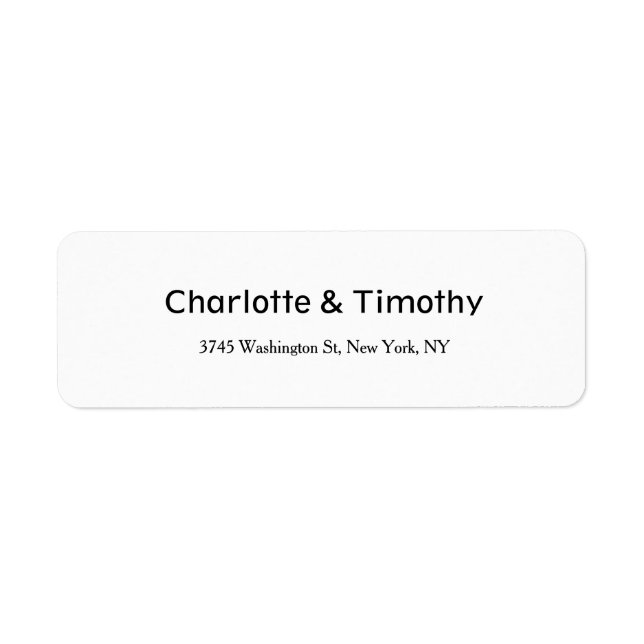 Mariage Élégant Minimaliste Créatif Noir & Blanc (Devant)