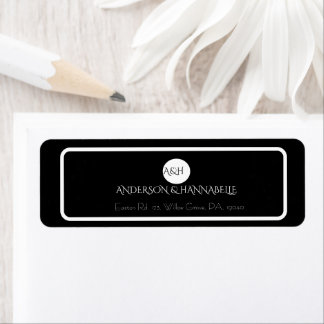 Mariage Élégant Minimaliste Noir & Blanc