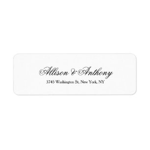 Mariage Élégant minimaliste noir blanc classique