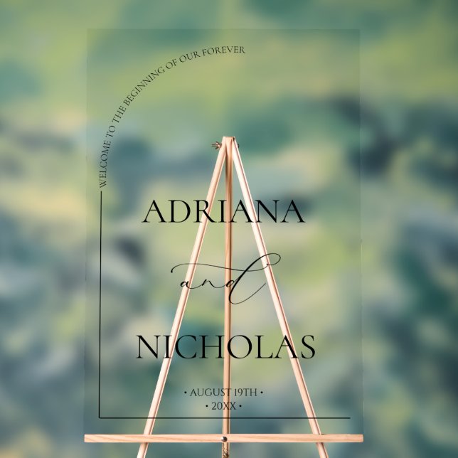 Mariage élégant moderne Accueil (Neutre)