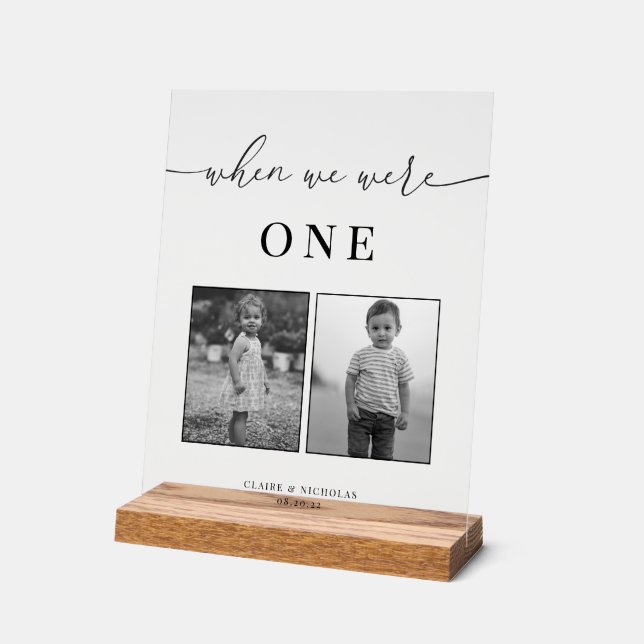 Mariage élégant moderne Numéro de table d'âge (Angle)