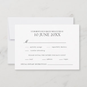 Mariage élégant moderne RSVP