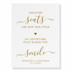 Mariage Élégant Personnalisé Or Choisir Un Siège