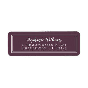 Mariage élégant RSVP moderne simple chic violet
