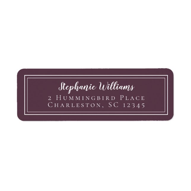 Mariage élégant RSVP moderne simple chic violet (Devant)