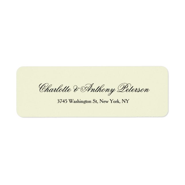 Mariage Élégant Script Couleur Beige Créative (Devant)