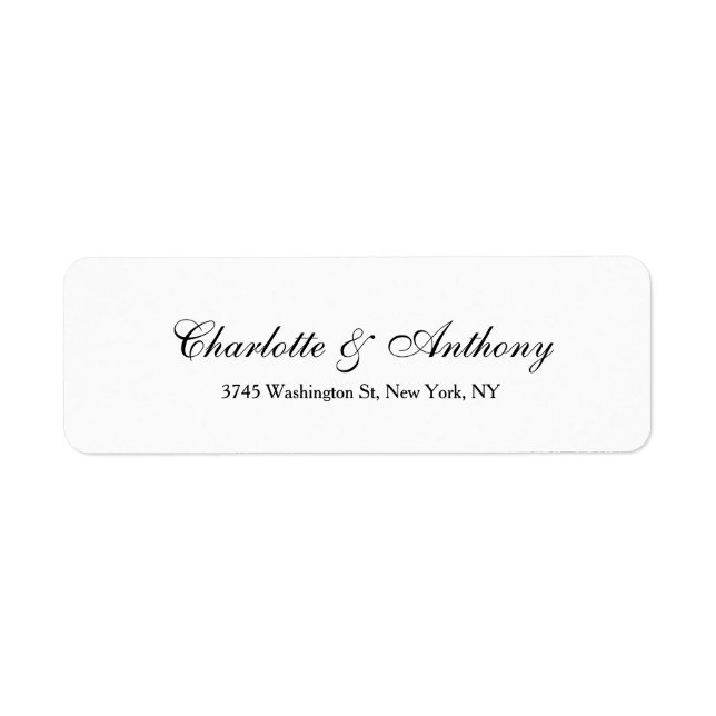 Mariage Élégant Script Creative Black White (Devant)